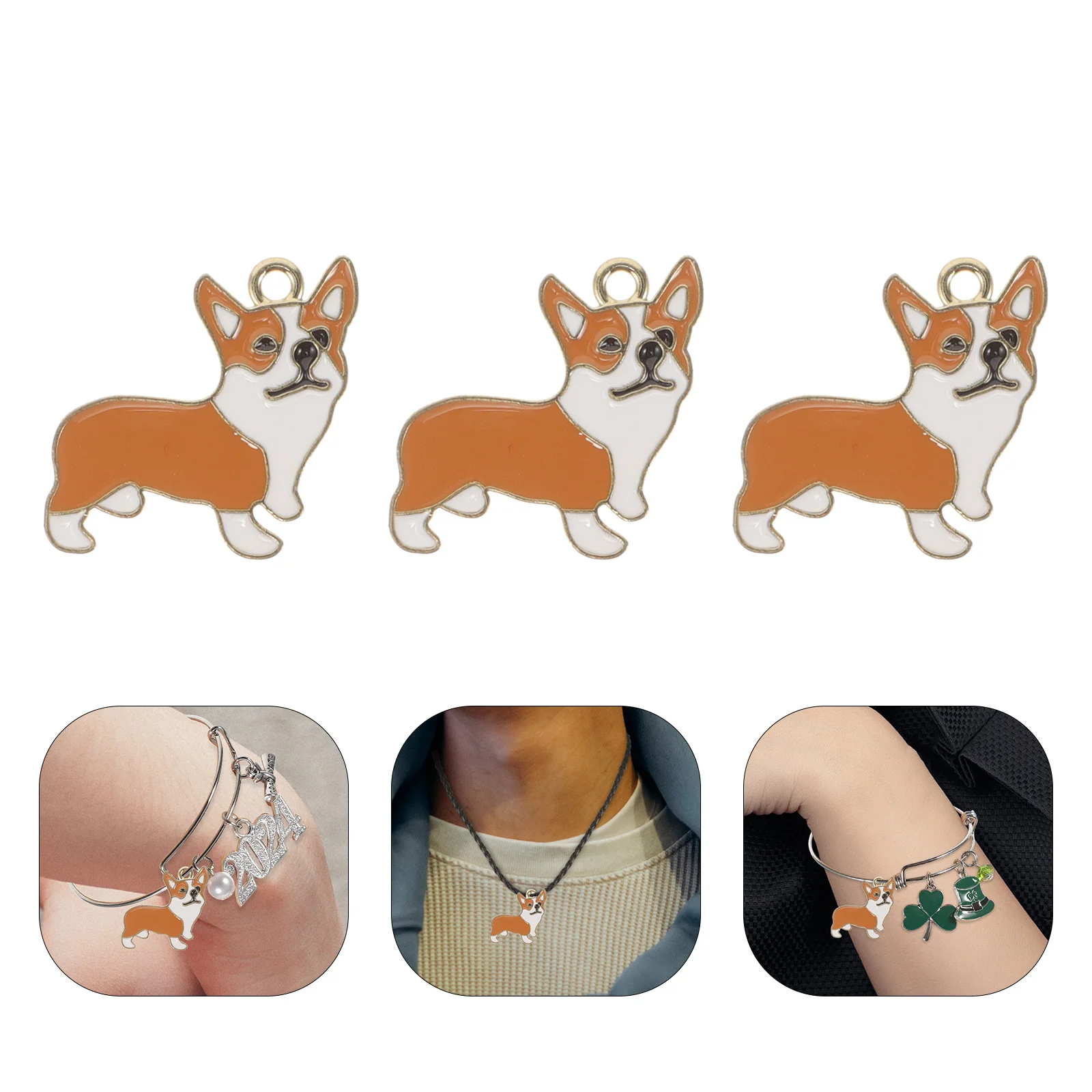 

10Pcs Dog Pendants Pet Dog Charms Zinc Alloy DIY Jewelry Making Findings Necklace Bracelet Handmade Craft Accessories