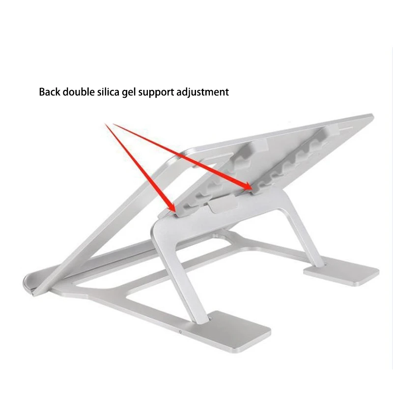 노트북 컴퓨터 스탠드, 6 단 속도 조절 높이 냉각 베이스, 데스크탑 태블릿 스탠드, 컴퓨터 라이저용 미끄럼 방지 베이스