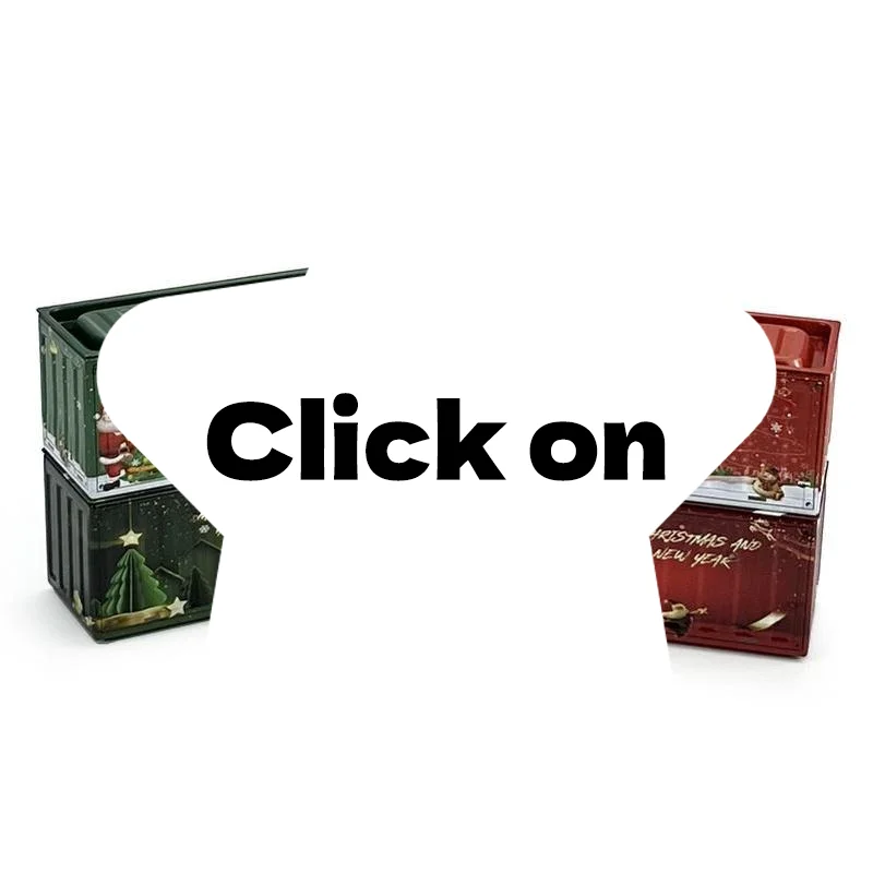 Durable Tin Christmas Box Vintage Style Rust Proof Storage Box Simulation Design Mini Size Iron Box Office Organization
