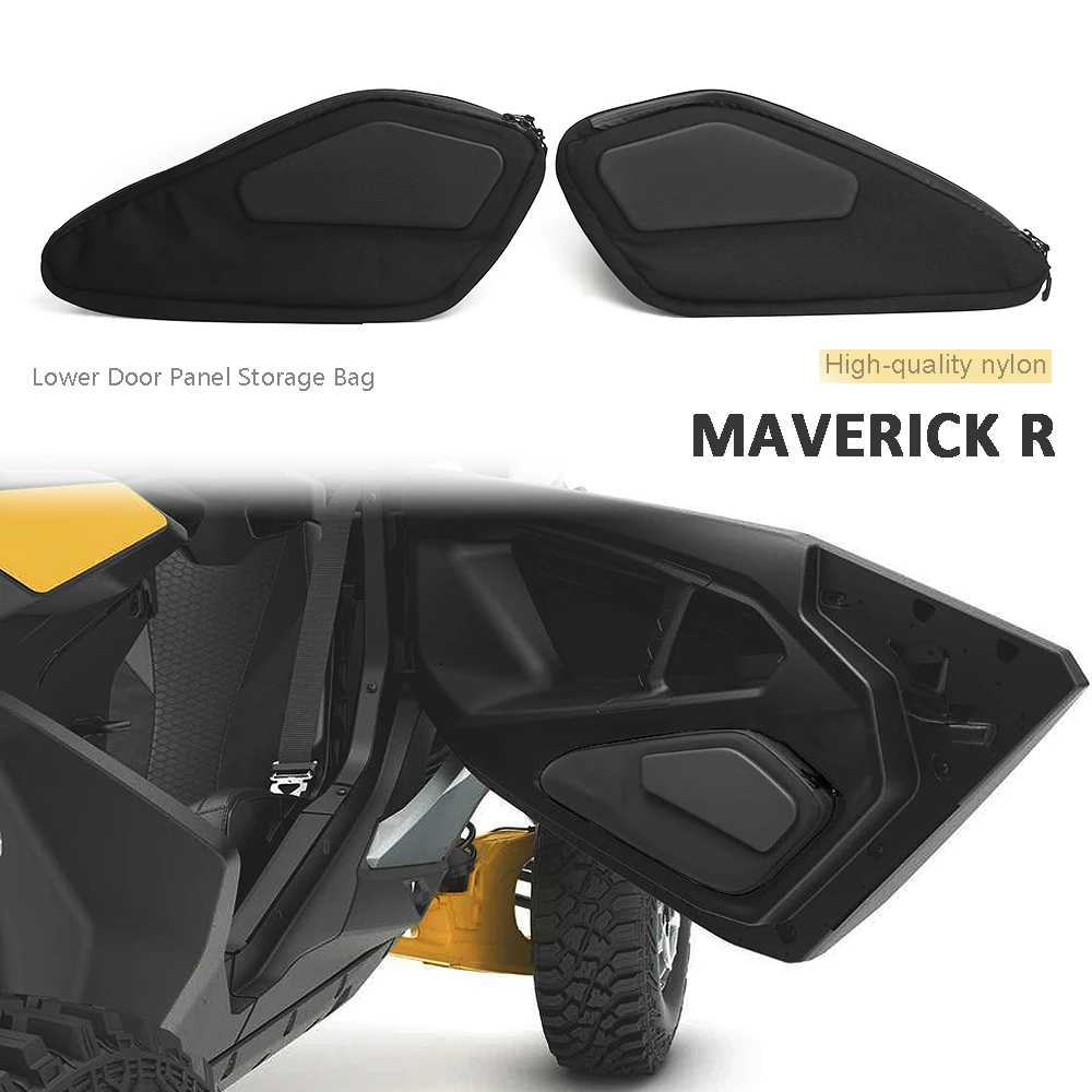 

UTV For CAN-AM MAVERICK R Black Side Storage Bag Driver Passenger Lower Door Tool Bags Cushion For Can Am Maverick R