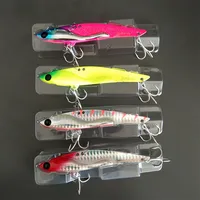 TSURINOYA-señuelo de pesca de 4 piezas, 105mm, 35g, cebo de lubina de larga distancia, cebo Artificial de capa de natación completa