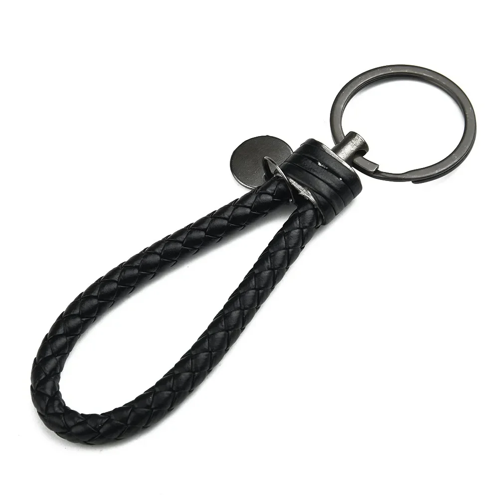 

Leather Rope Keyring Leather Strap Braided Rope Keychain Wristlet Keychain Strap DIY Key Chains Bag Car Key Ring Car Accessories