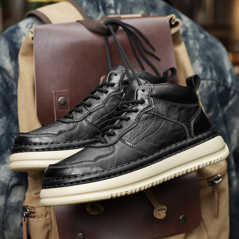 أحذية رجالية للفصول الأربعة كلاسيكية جديدة، عصرية، مسطحة، مريحة، مضادة للانزلاق، أحذية رياضية كاجوال في الهواء الطلق #4