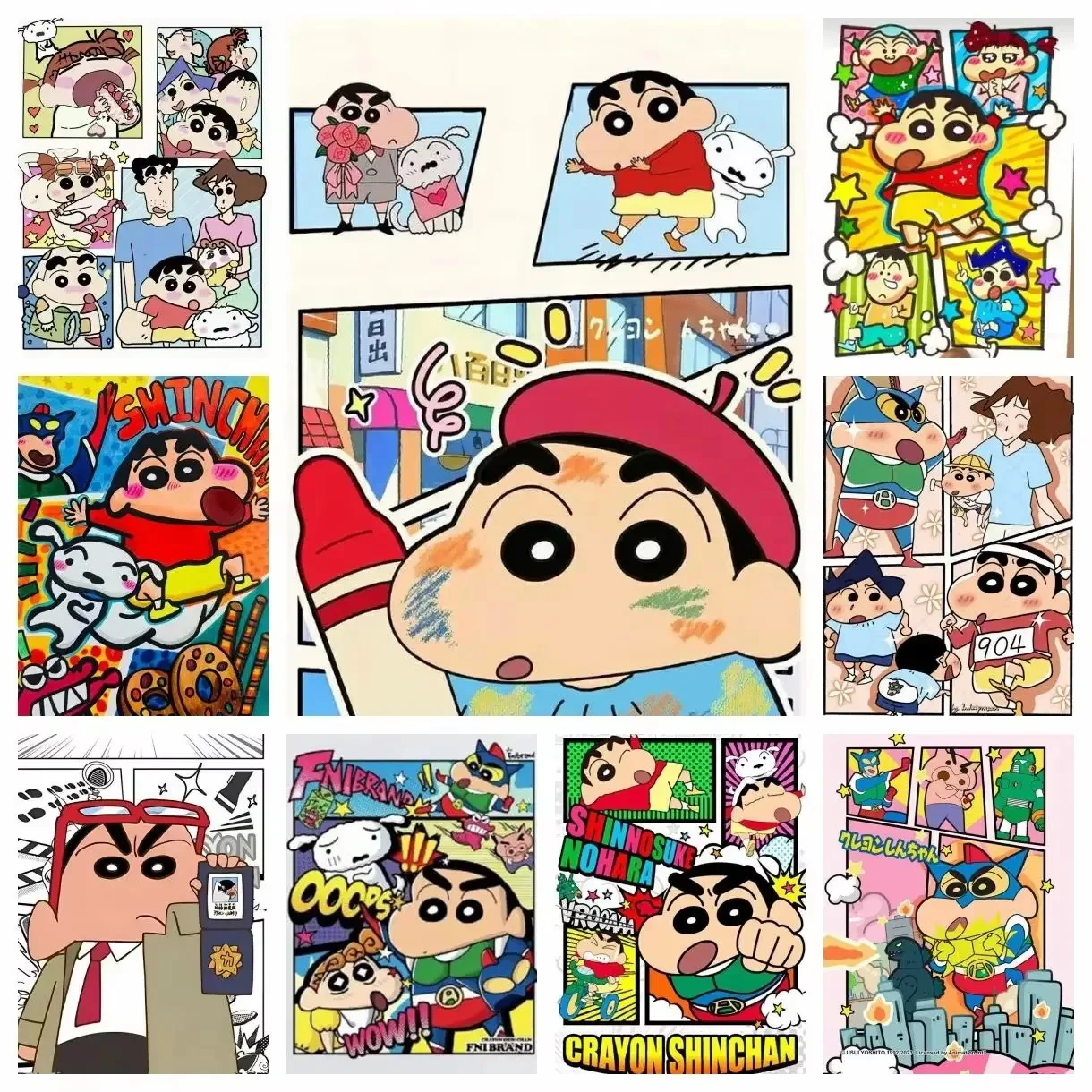 DIY Diamant-Malerei Buntstifte Shin Hobby Comic Gitter Cartoon Vollrunde/Quadratische Diamanten Mosaik Handgemachtes Kunstgeschenk Heimdekoration