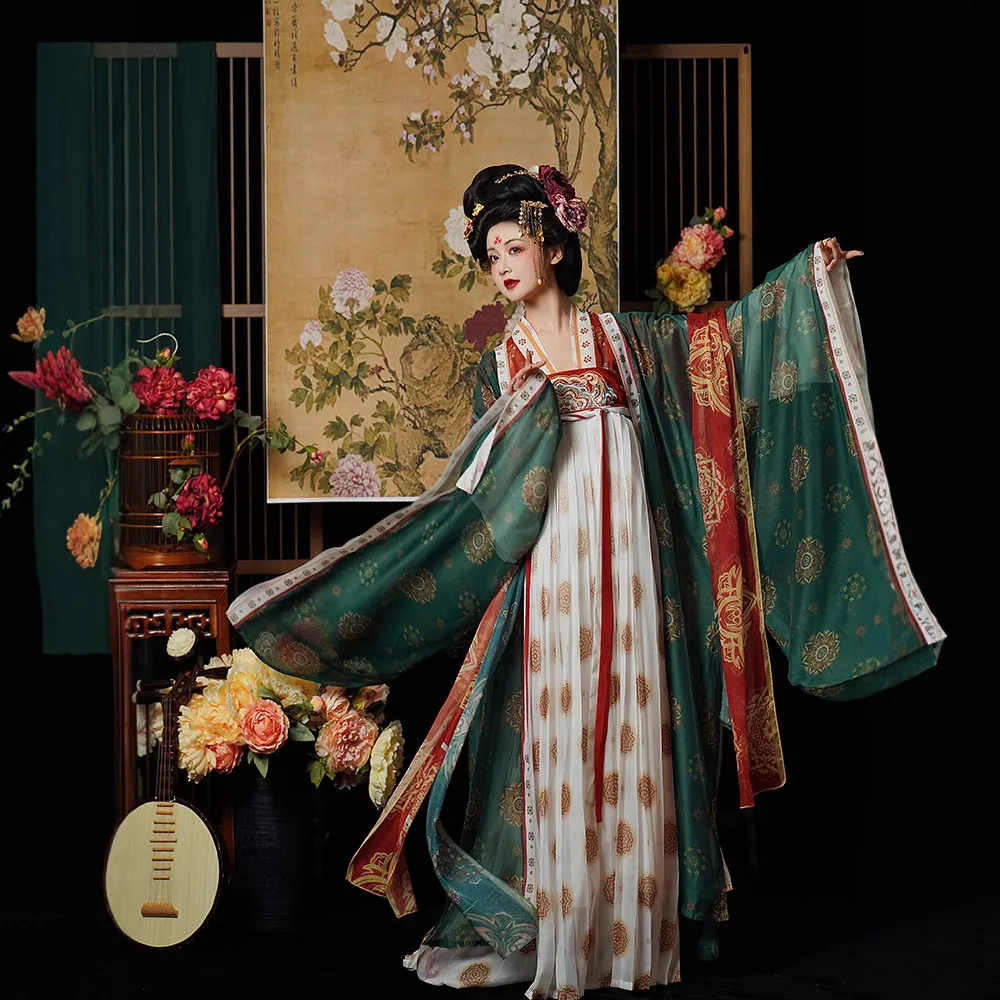 Women's Han Chinese Clothing Adult Terminus Skirt Traditional Full Set Chest-High Dress Ancient Costume Spring and Autumn