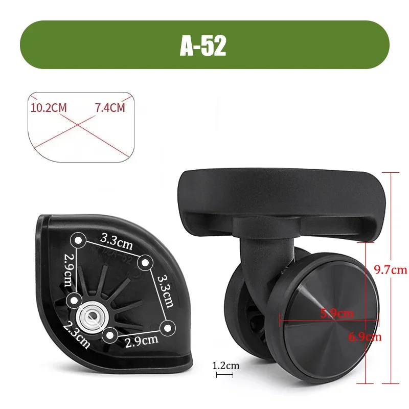 For the QunYue Suitcase A-52 Self-Install Ready Silent Suitcase Repair Wheels Durable Anti-Abrasion Wear Resistant Luggage