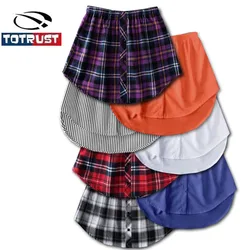 Underskirt destacável para mulheres, extensor de camisa, mini saia, blusa cauda bainha, camisola casual Hemline, S-5XL