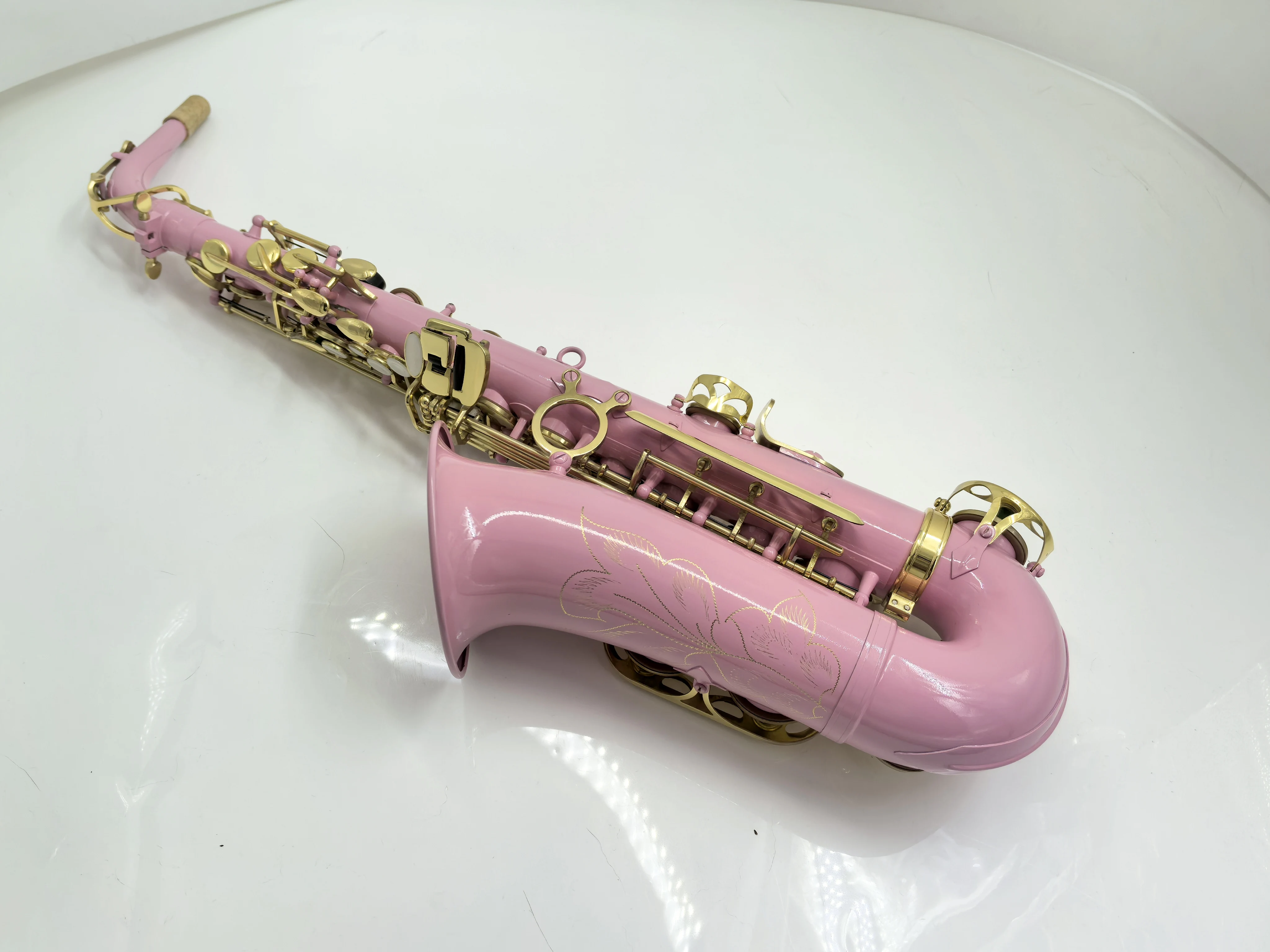 New for Girl Eb Tune Alto Saxophone Surface Pink Gold Plated E