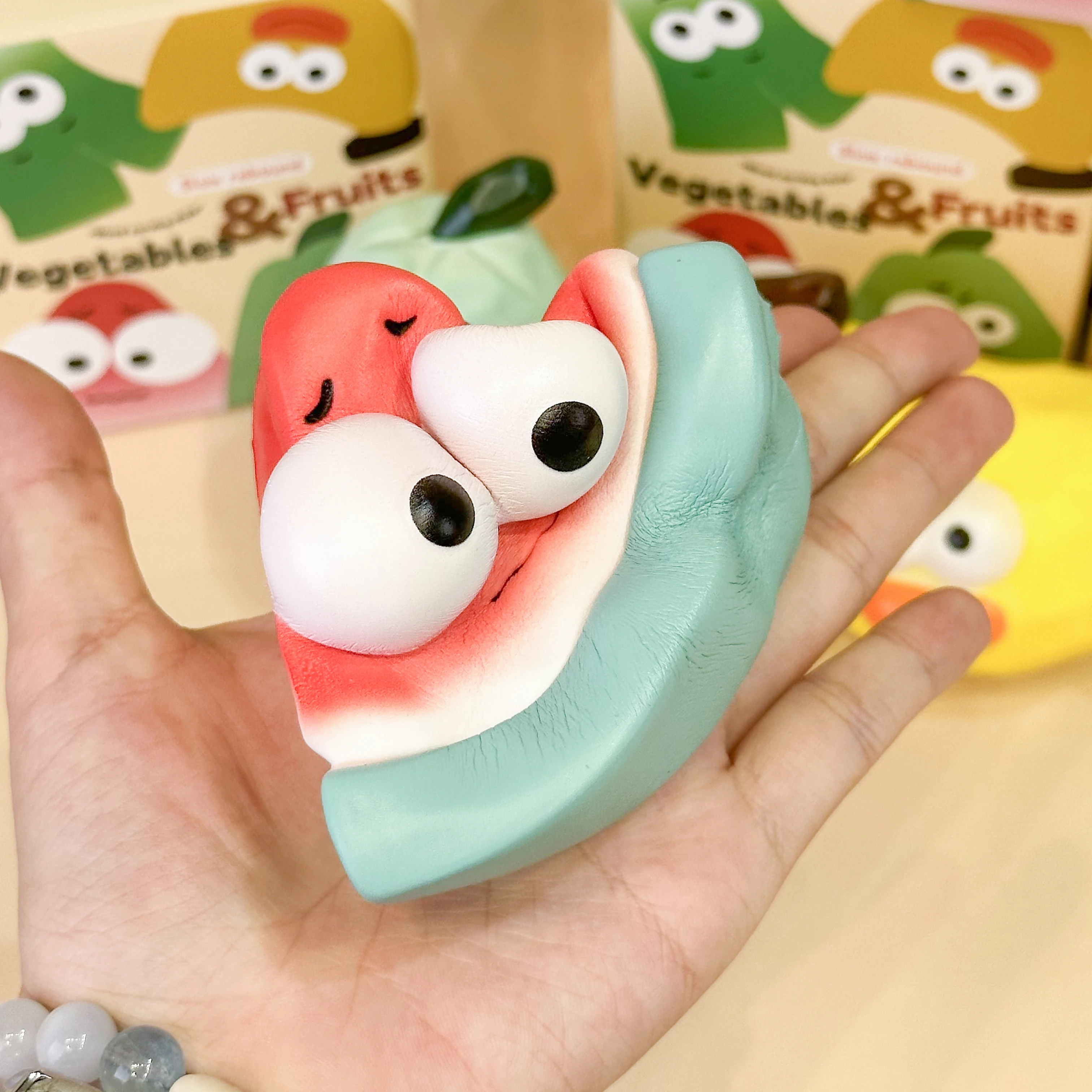 1pc Squishy Fruit Creative Simulation Fruit Donuts Slow Rising Squeeze Stress Relief Toys Spoof Tease People Desktop Decora