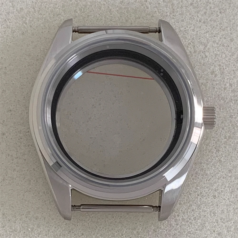 High Quality Polished Brushed Watch Case 38mm, Sapphire Glass Case, for NH35 NH36 Movement Fits 31mm Watch Dial, Case NH35