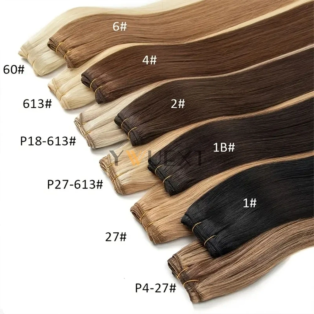 Menselijk Haar Inslag Extensions Recht 12 "-24" Inch Machine Remy Menselijk Haarverlenging 50 g/pak Kan Krullend haar Weeft