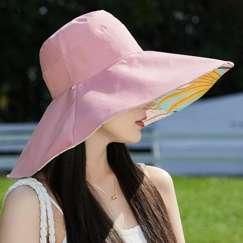 

Женская рыбацкая шляпа с большими полями, двухсторонняя носимая хлопковая панама с растительным принтом, легкая дышащая летняя шляпа от солнца