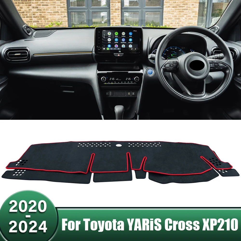 

Car Dashboard Carpets Avoid Light Cover Sun Shade Pad Anti-UV Accessories For Toyota Yaris Cross XP210 2020 2021 2022 2023 2024