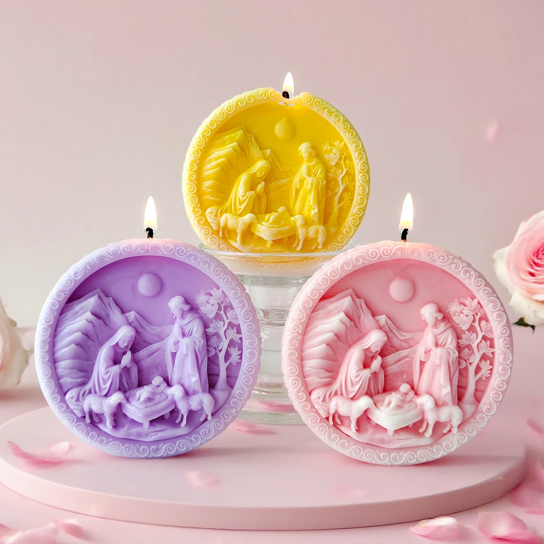 

DIY Иисус семья силиконовые формы ручной работы ароматические свечи гипсовые украшения ремесла формы принадлежности для изготовления мыла