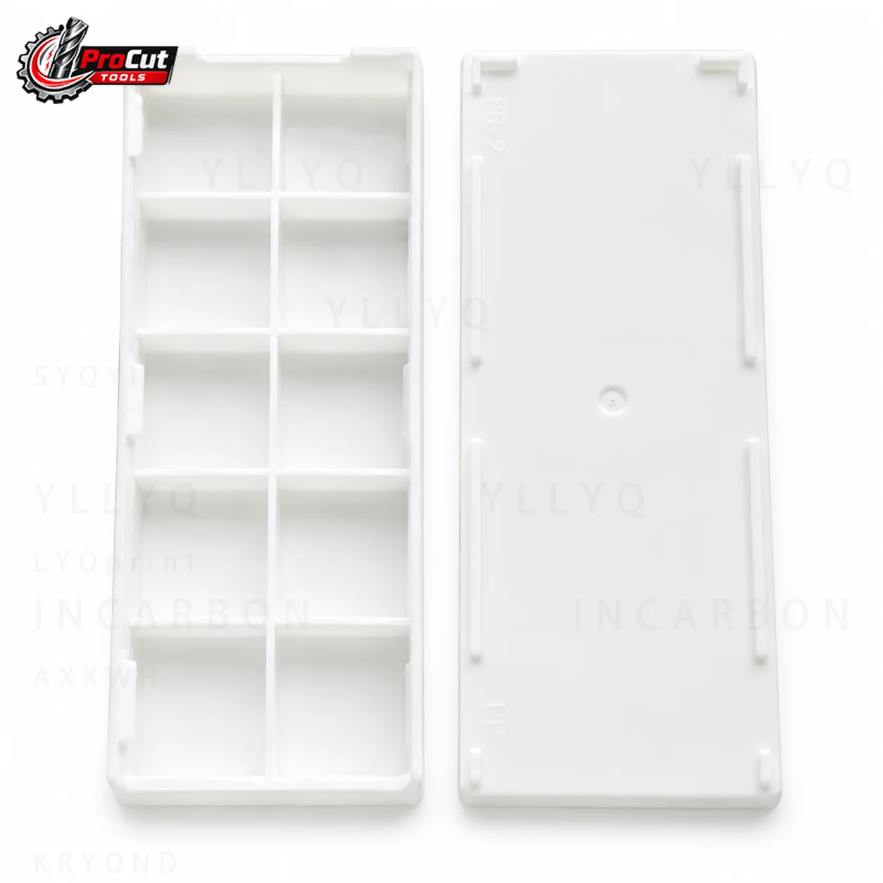 50Pcs CNC Carbide Insert Storage Plastic Box Lathe Milling Tool Inserts Organizer Case