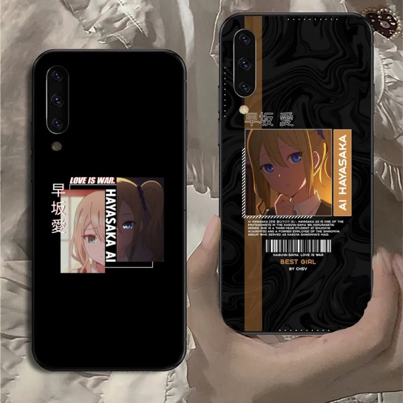 Love is War Hayasaka Phone Case for Samsung Note 9 10 20 Plus Pro Ultra J6 J5 J7 J8 Black Soft Phone Cover Funda