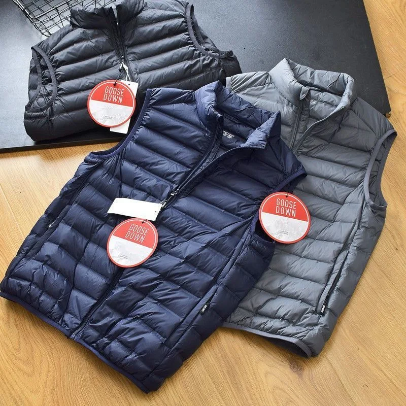 

Ultra-Light down Cotton Jaet Men's Autumn Winter Thin Warm Parka Stand Fit Faion Urban Sle Youth Casual Wear