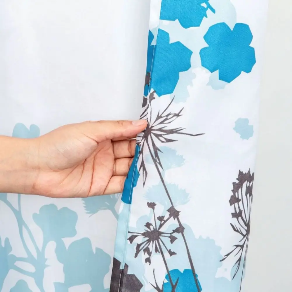 Polyester Bath Shower Curtain Waterproof Mold Proof Privacy Partition Screen Decorative Curtain For Modern Bathroom
