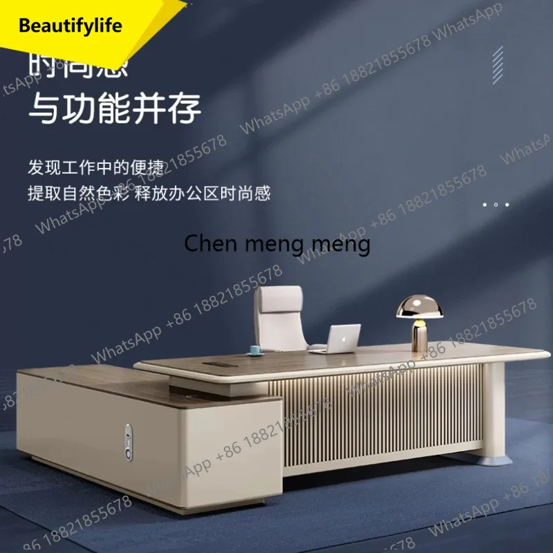 

X188 Office furniture boss table simple modern class desk special-shaped creative manager table office table and chair combinati