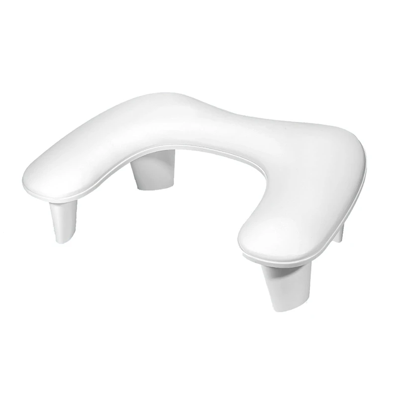 

BAADE Arm Rest for Nails Tech Shaped Manicure Nail Hand Rest Pillow Cushion, Big Microfiber Nail Arm Rest Stand White