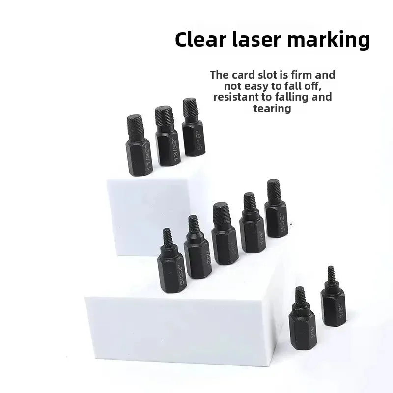 

10 шт. новые для винтов, болтов, экстракторов для гаек, наборов, легированной стали, поврежденных винтов, съемных винтов, болтов, инструментов для удаления