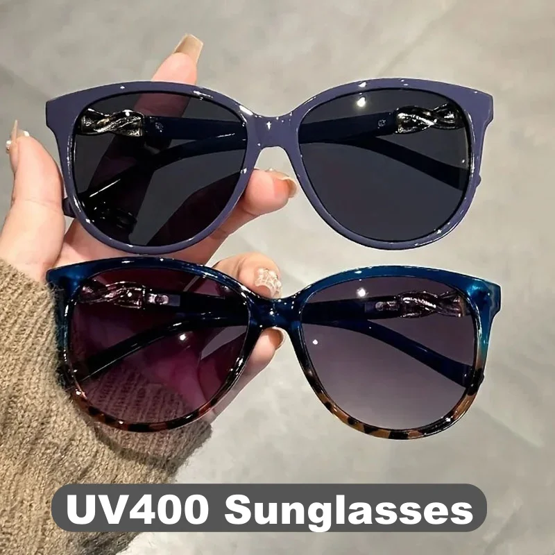 

2025 New Cat Eye Sunglasses for Women Unisex Vintage Outdoor UV400 Sunproof Goggles Men Fashion Round Frame Sunshades Eyewear