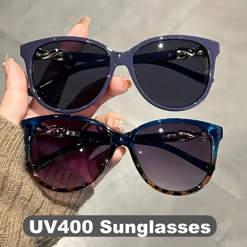 Imagen 1 del producto 2025 nuevas gafas de sol tipo ojo de gato para mujer Unisex Vintage al aire libre UV400 gafas a prueba de sol hombres moda marco redondo sombrillas gafas