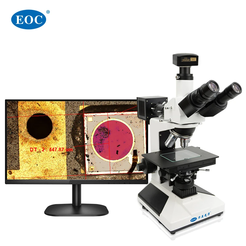 EOC 20MP Trinocular Metallographic High-Resolution Microscope PC-Connected For Accurate Metallurgical Measurements
