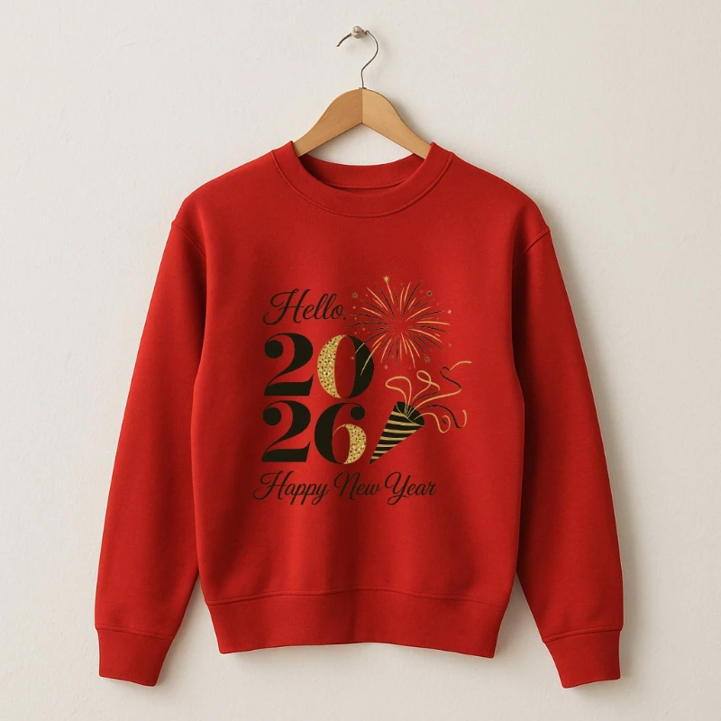 

Толстовка унисекс Hello New Year 2026, семейная толстовка унисекс для взрослых