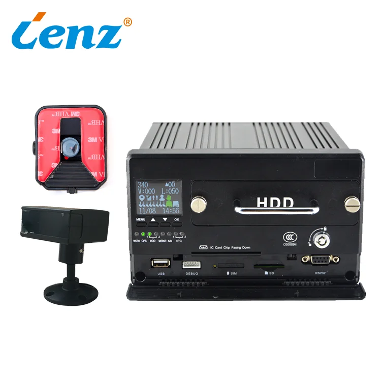 Vehicle AI Box 1080P Mobile DVR Driver Fatigue Monitor Front Collision Warning with DSM ADAS Camera 4G GPS WiFi