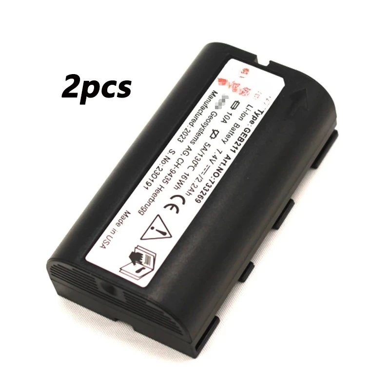 2pcs Battery GEB211 for Leika TS02 TS06 TS09 TPS1200 Series Total Station RX900 RX1200 Series Controller GPS1230 GPS