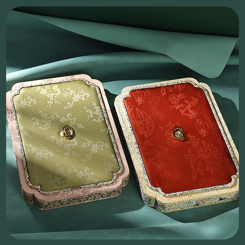 Palace Wind Belt Cover Jewelry and Jade Display Plate Straight Pearl Jewelry Dustproof Bracelet Hand Chain Storage Plate