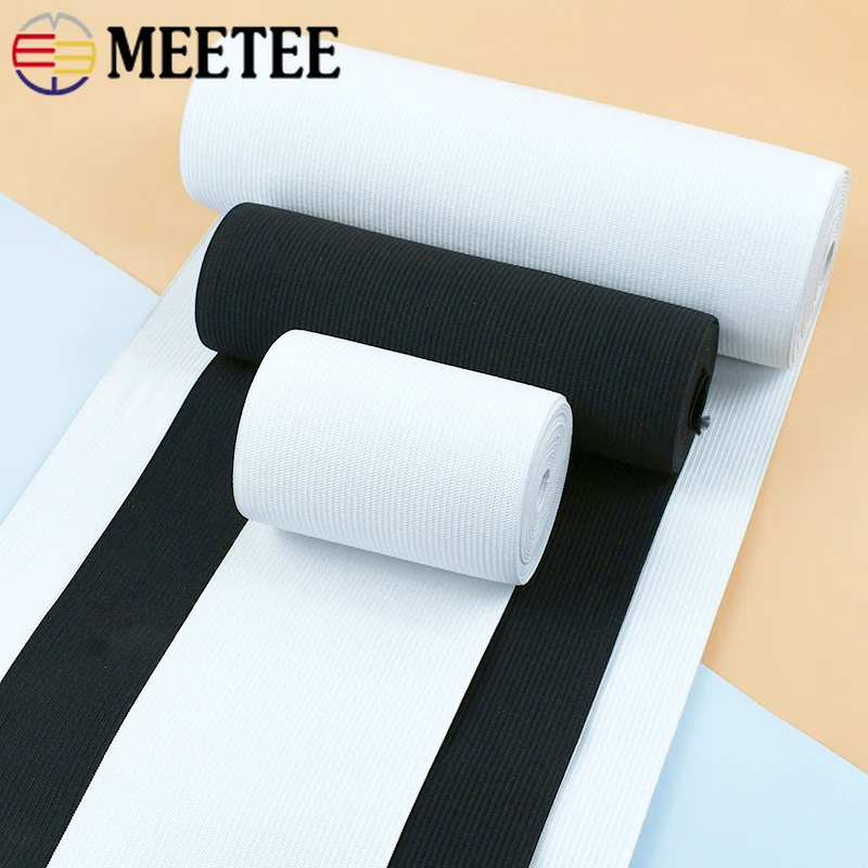 

10-50cm Meetee Polyester Elastic Band for Sewing Pants Waist Rubber Ribbon Underwear Belt Stretch Tapes DIY Garment Accessories