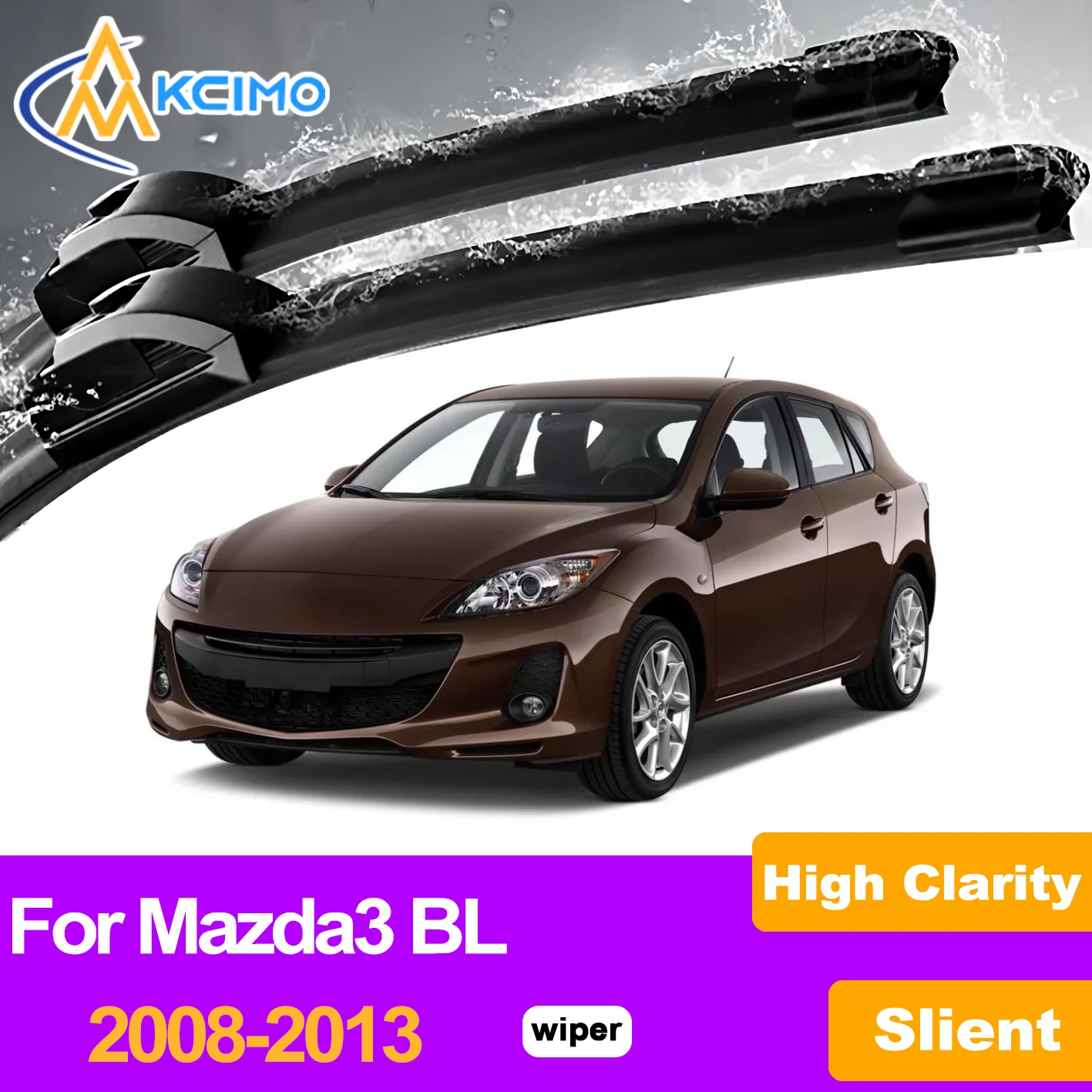 

KCIMO 2 шт. щетки стеклоочистителя переднего стекла для Mazda3 BL 2008-2013, HD Clear Vision, всесезонная производительность