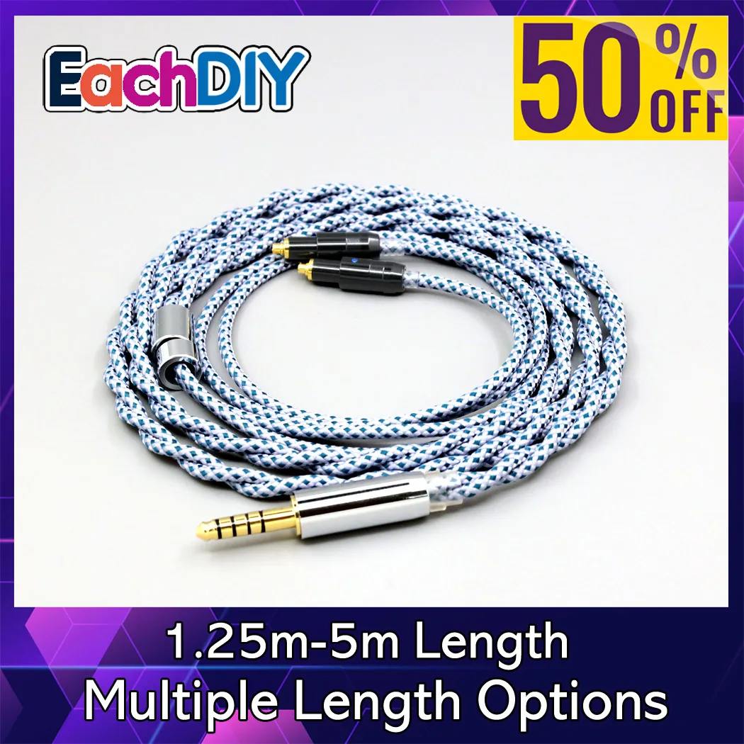 

99% Pure Silver Mix Graphene OCC Shielding Earphone Cable For Shure SRH1540 SRH1840 SRH1440 Headphone LN008651