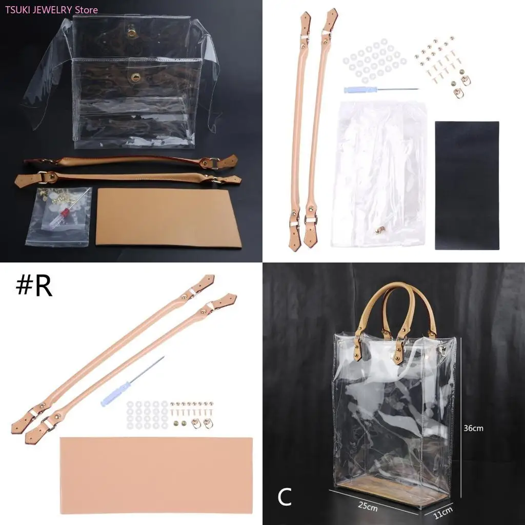 62ke-clear-pvc-diy-tote-bag-handbag-making-handmade-gift-bags-craft-accessories-tool-set-birthday-holiday
