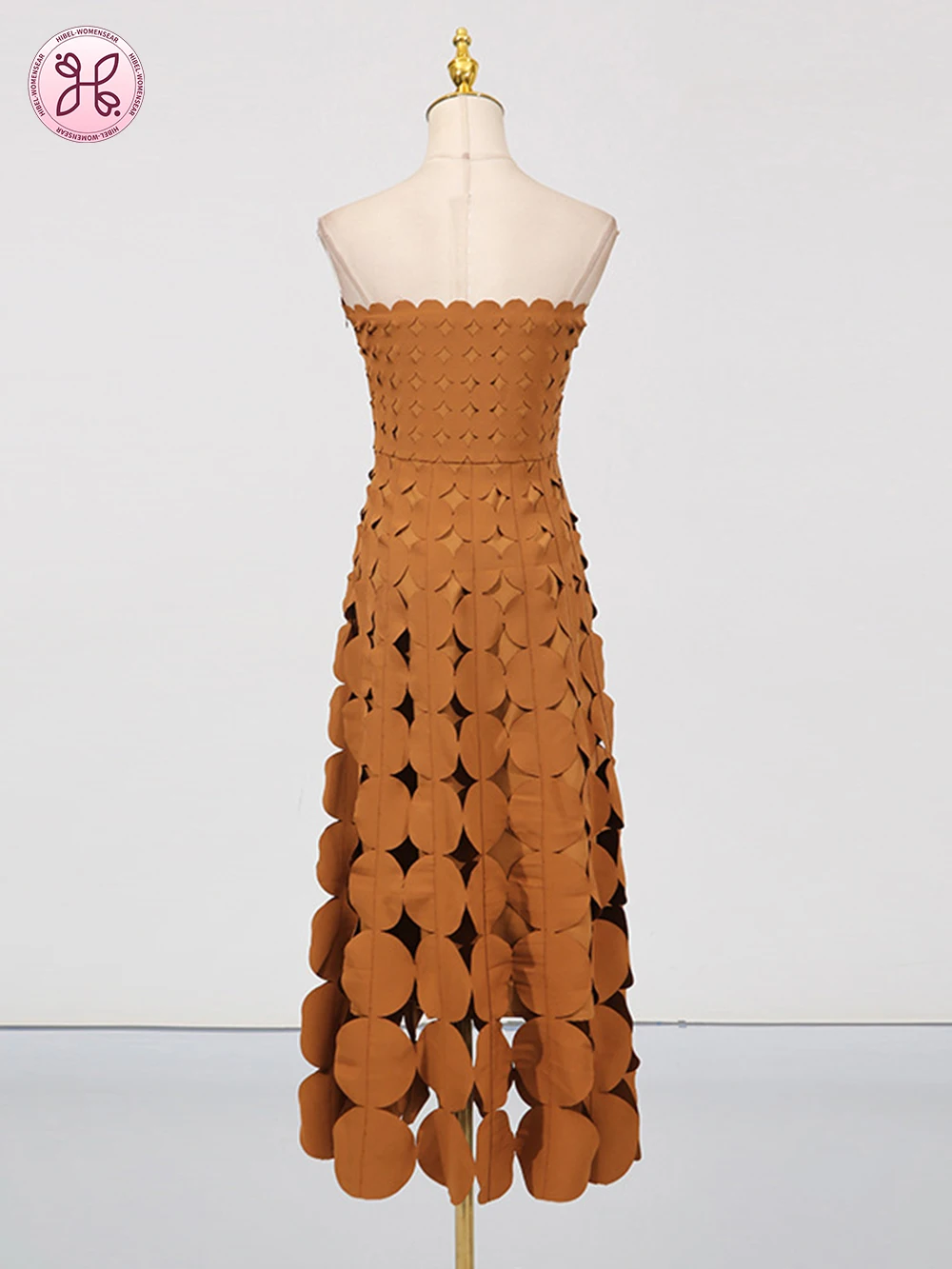 Robe découpée circulaire pour femmes, sans bretelles, taille haute, Patchwork, ourlet à pampilles, couleur unie, Maxi, vêtements d'été, 2025