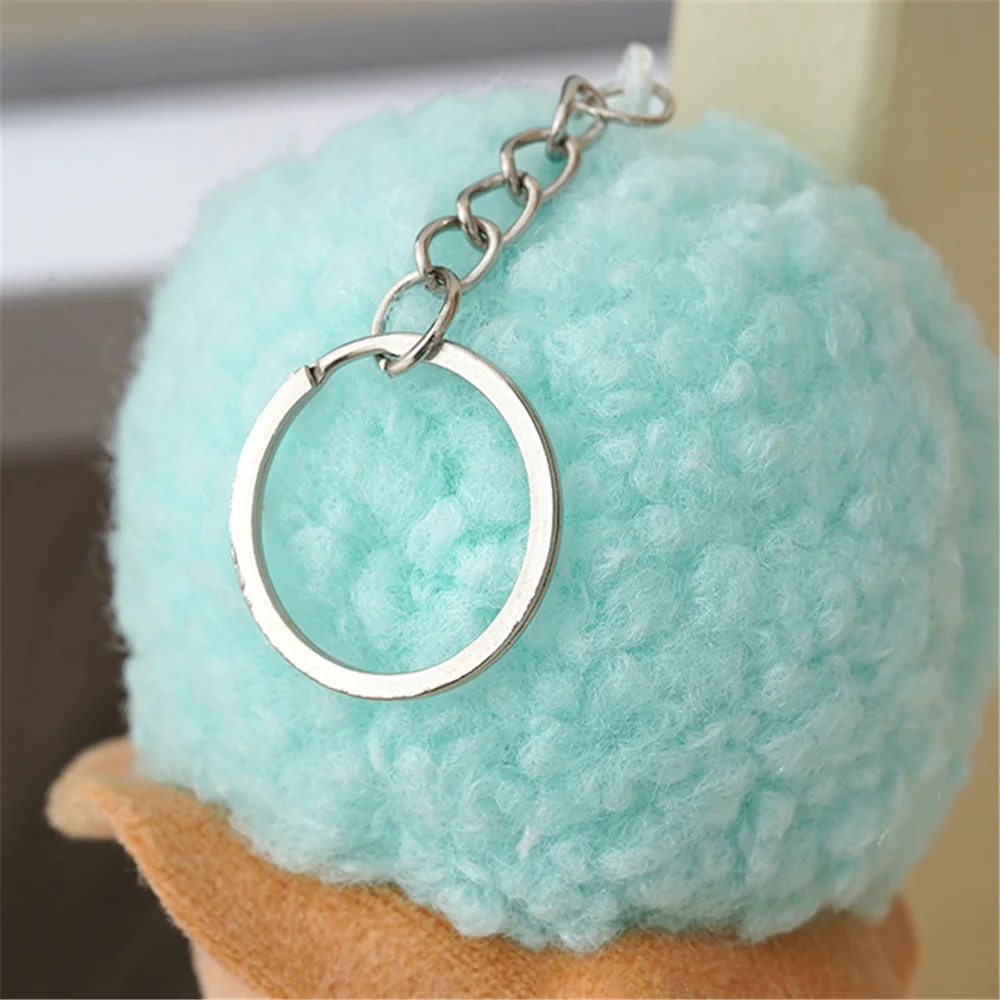 

24PCS 2Colors - 11CM Ice Cream Plush Stuffed Toy , Key Ring Plush Doll