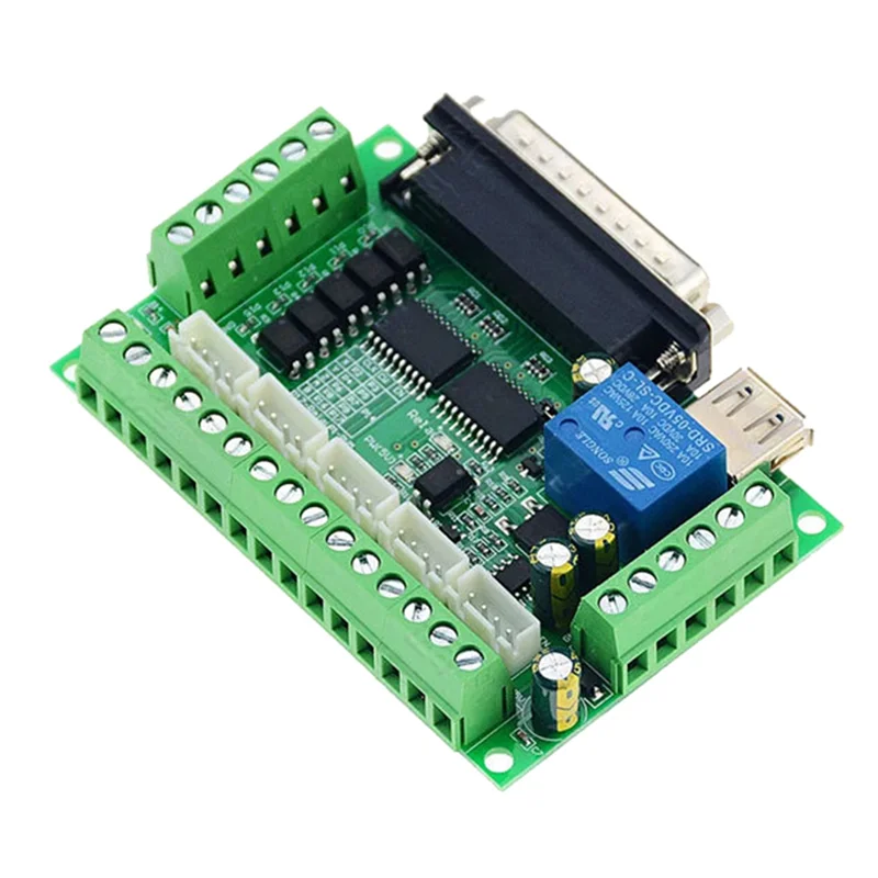 Placa controladora para máquina de grabado MACH3, placa de ruptura CNC de 5 ejes con acoplador óptico para accionamiento de Motor paso a paso