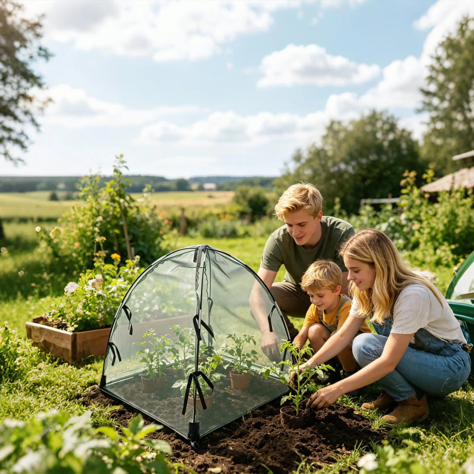 Plant Protectors For Garden Breathable Sun-Proof Net Protector Garden Bird Netting Plant Covers For Vegetable Fruit Tree Tomato