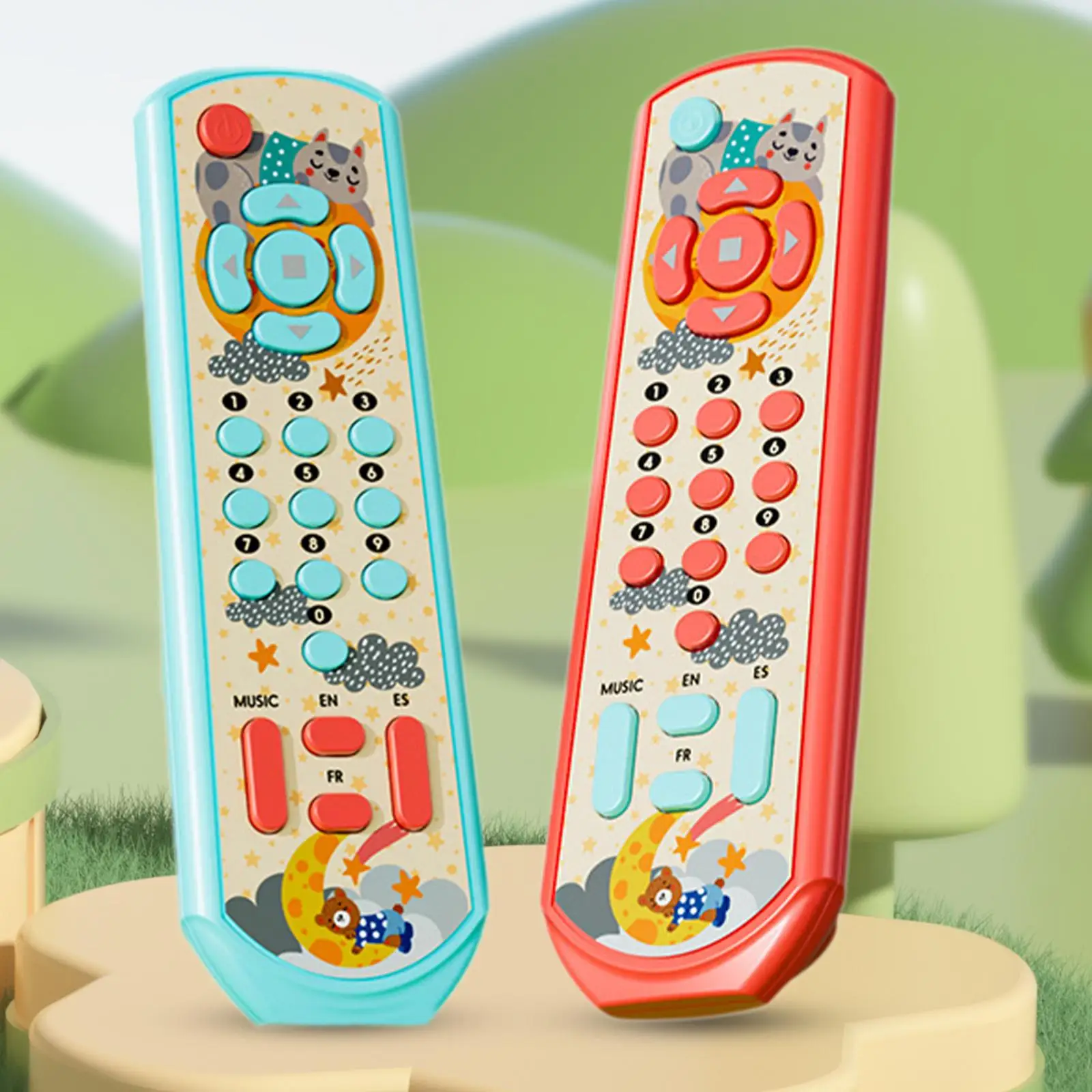 Toddler Remote Toy Learning French English Spanish Musical TV Remote Control Toy for 12 to 18 Months Toddlers Boys Girls Infants