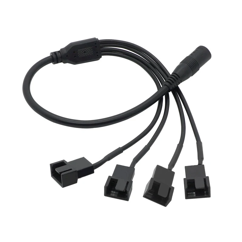 

1PCS DC 5.5*2.1 mm Female 1 to 1/2/3/4 12V 4Pin PWM Fan Adapter Power Supply Connector Cable