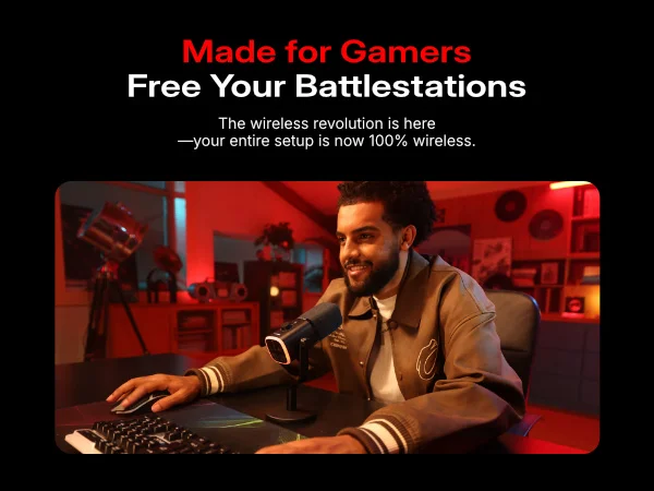 MAONO PD100W Wireless USB Dynamic Microphone Cardioid Microphone with One-Touch Mute Noise Reduction Custom RGB Light Real-Time Monitoring Microphone for PC Gaming Live Streaming Creator Podcast