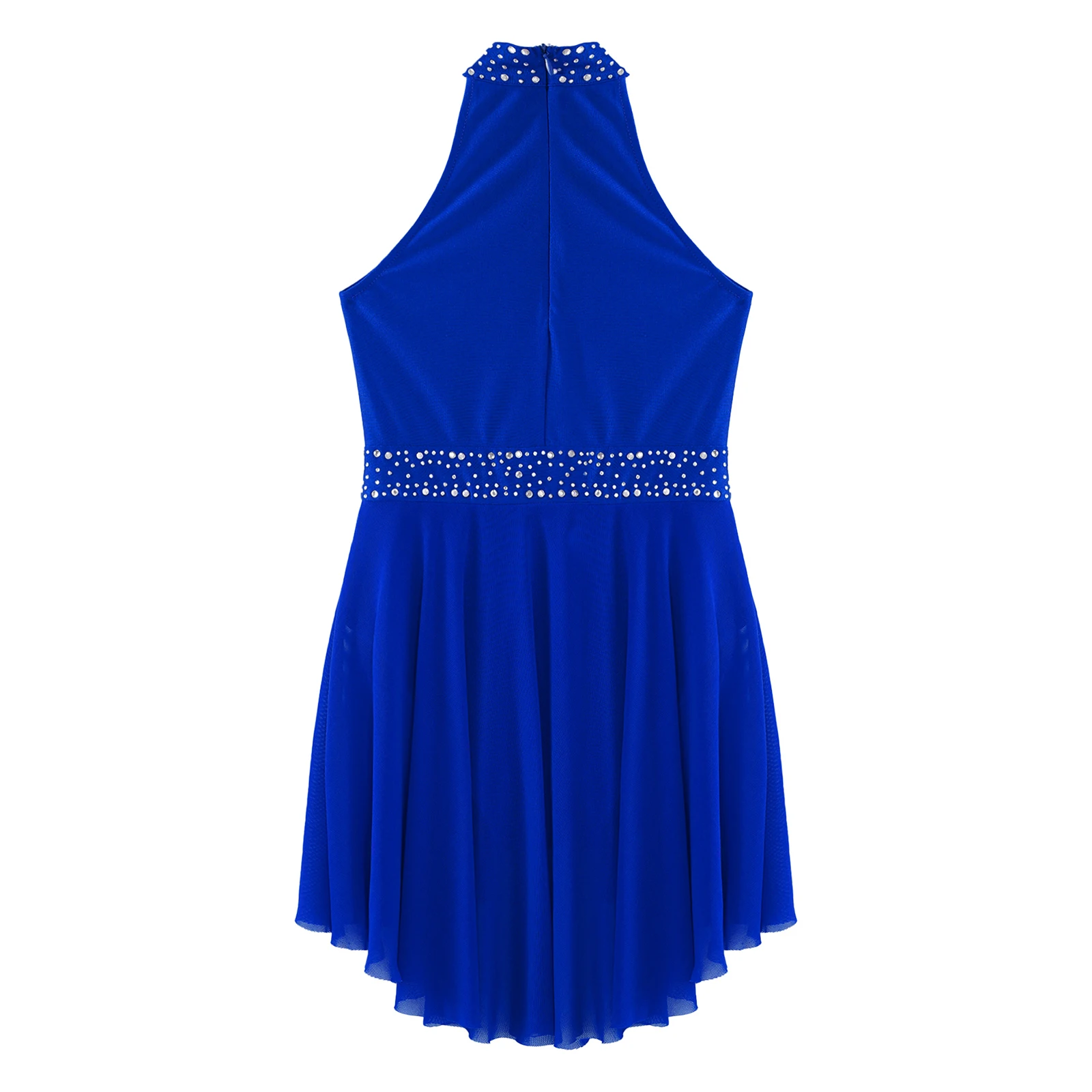 Robe de patinage artistique pour filles, justaucorps en maille avec biscuits brillants, vêtements de danse de ballet lyrique, vêtements de danse