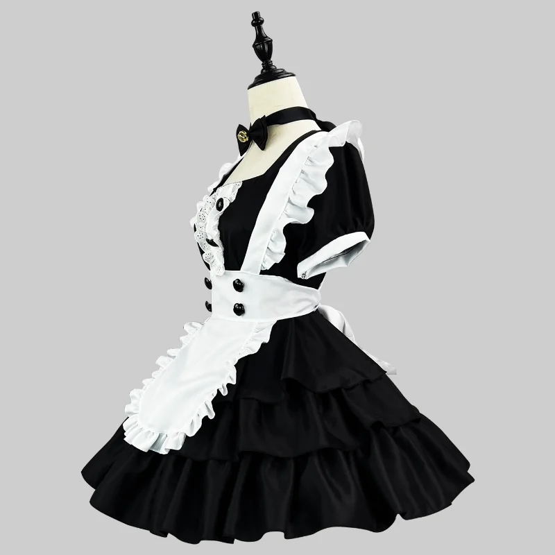 Japanese Anime Cosplay Costume High Quality Black White Maid Outfit Apron Dress Plus Size Women Sexy Lingerie Stage Uniform New