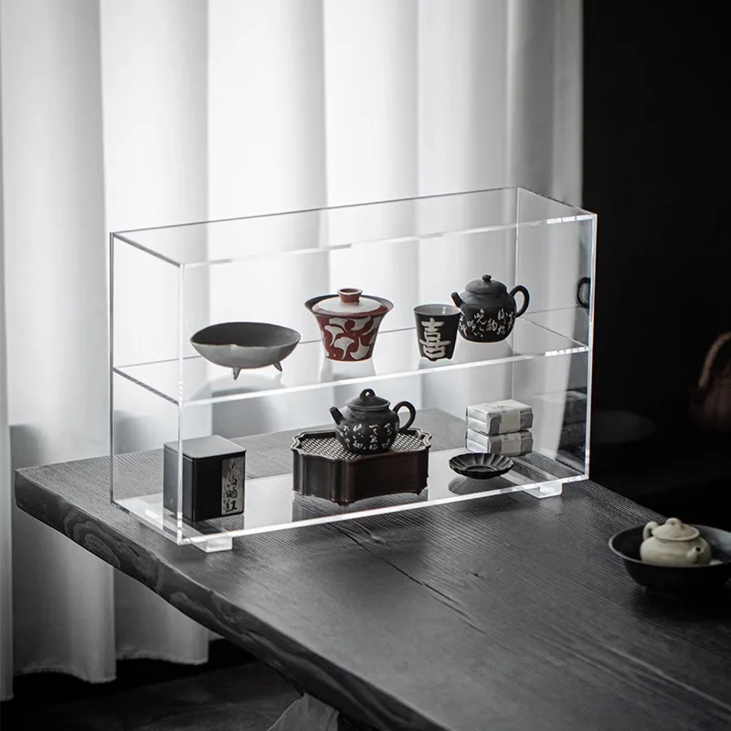 Light luxury acrylic transparent teapot, household tea set, display rack, Bogu rack desktop shelf, multi-layer storage rack