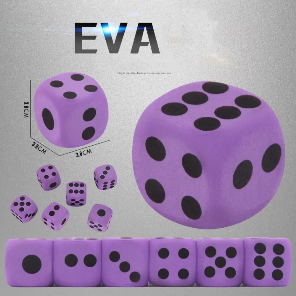 Vent Toy Soft Foam Dot Dice Elastic Sponge Sponge Solid Dice 3.8cm Solid Dotted 3.8cm Dot Dices Boys