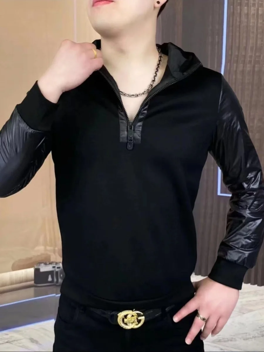 

Men's Hoodie Sweatshirt Fleece Lined Slim Fit Zipper Long Sleeve Casual Autumn Winter Warm Station Sleeve Clothing