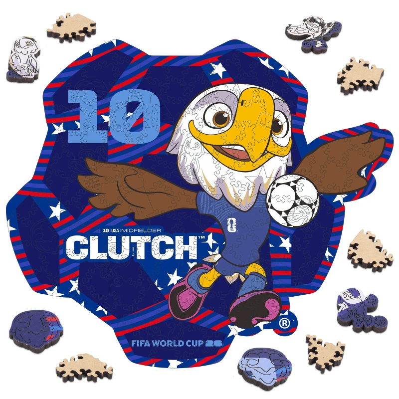 

Hot Sale 2026 FIFA World Cup"No.10 CLUTCH"Wooden Jigsaw Puzzle Classic Design Family Interactive Game Living Room Bedroom Decor