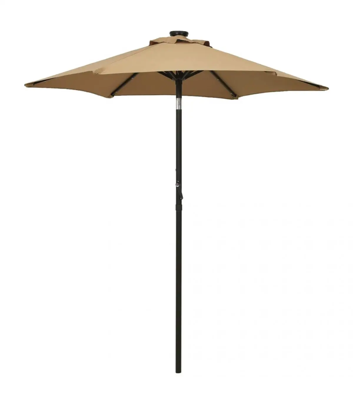 Umbrellas with LED lights aluminum gray taupe 200x211 cm